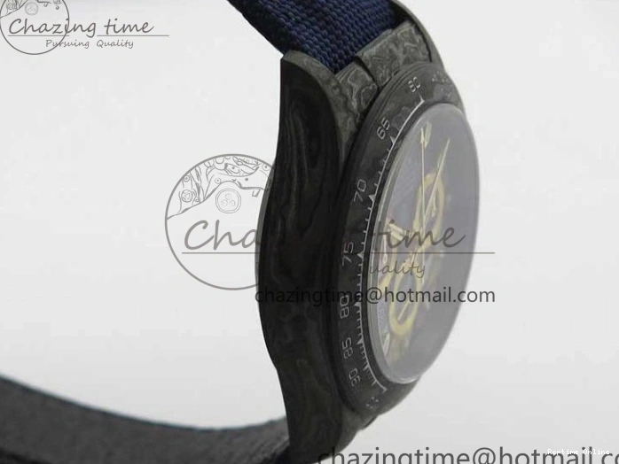1222 Daytona DIW Carbon OMF Best Edition Blue Paint Dial on Deep Blue Nylon Strap A Tailored 2842